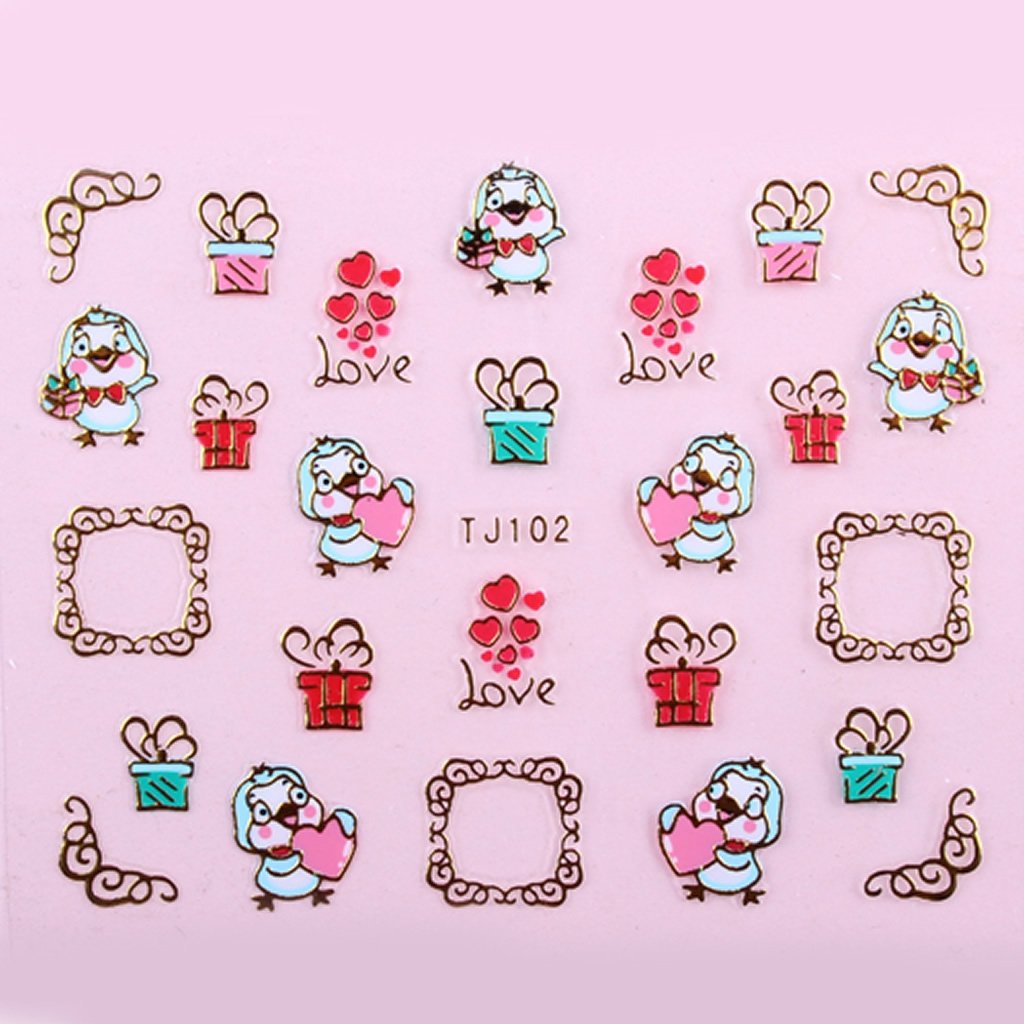 Sticker Ongles Cadeau Love Or 102
