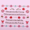 Sticker Ongle Rose & Déclaration d'Amour / Love Or 105 - NailArtBoutique