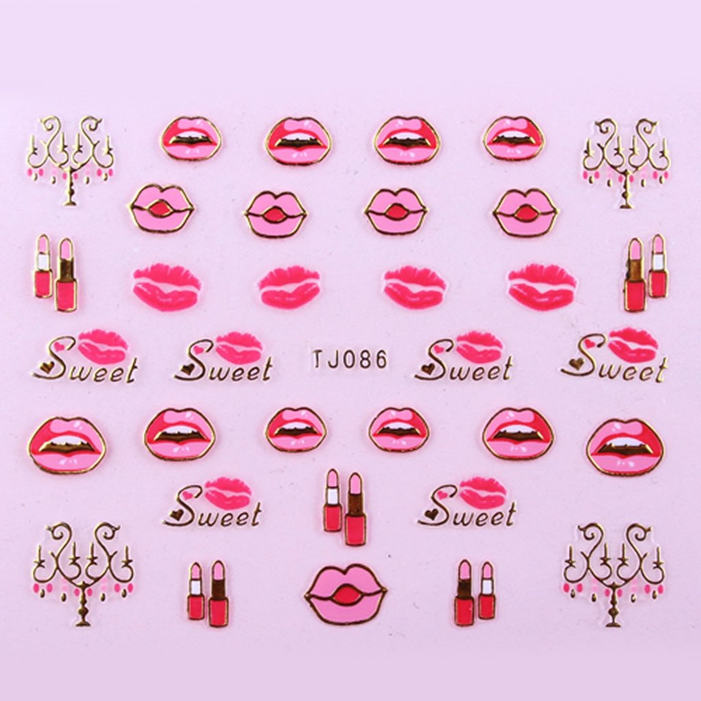 Sticker Ongles Sweet & Kiss Love Or 86