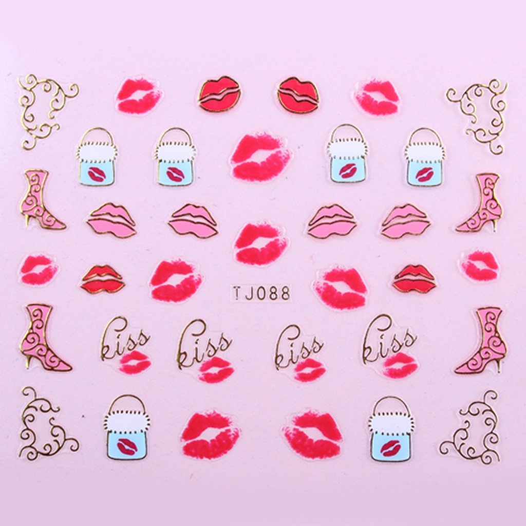 Sticker Ongles Kiss & Baisers Love Or 88
