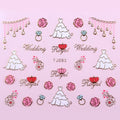 Sticker Ongle Mariage & Robe Love Or 93 - NailArtBoutique