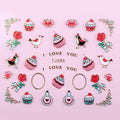 Sticker Ongles Love & Cupcakes Or 99 - NailArtBoutique