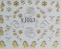 Sticker Ongle Déco de Noël (Or & Argent) YJ 53 - NailArtBoutique