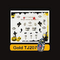 Sticker Ongles Halloween Doré Fantômes– TJ207 - NailArtBoutique