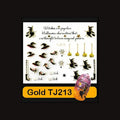 Sticker Ongles Halloween Doré Sorcières – TJ213 - NailArtBoutique