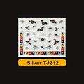 Sticker Ongles Halloween en Argent Chauve-souris – TJ212 - NailArtBoutique