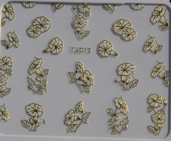 Stickers Ongles Fleur des Champs Doré / Or 13