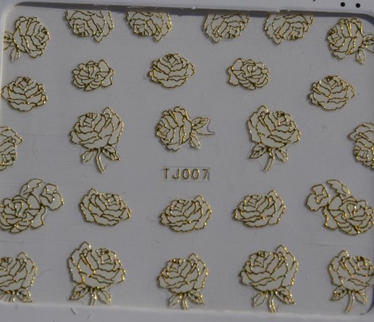 Stickers Ongles Rose Doré / Or 7