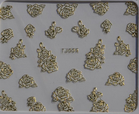 Stickers Ongles Assortiment de Rose Doré / Or 9