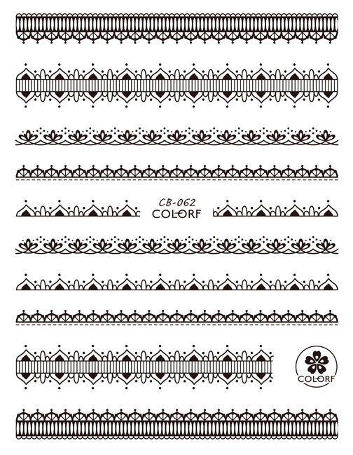 Planche Stickers Ongles Motifs Variés XL CB62