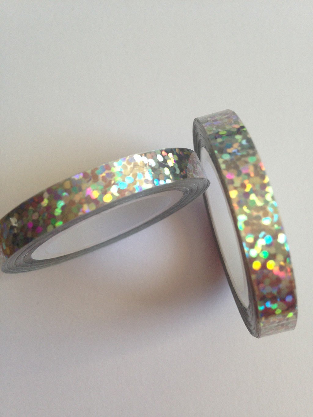 Fil Autocollant / Stripping Tape Chevrons Laser Argenté Nail Art