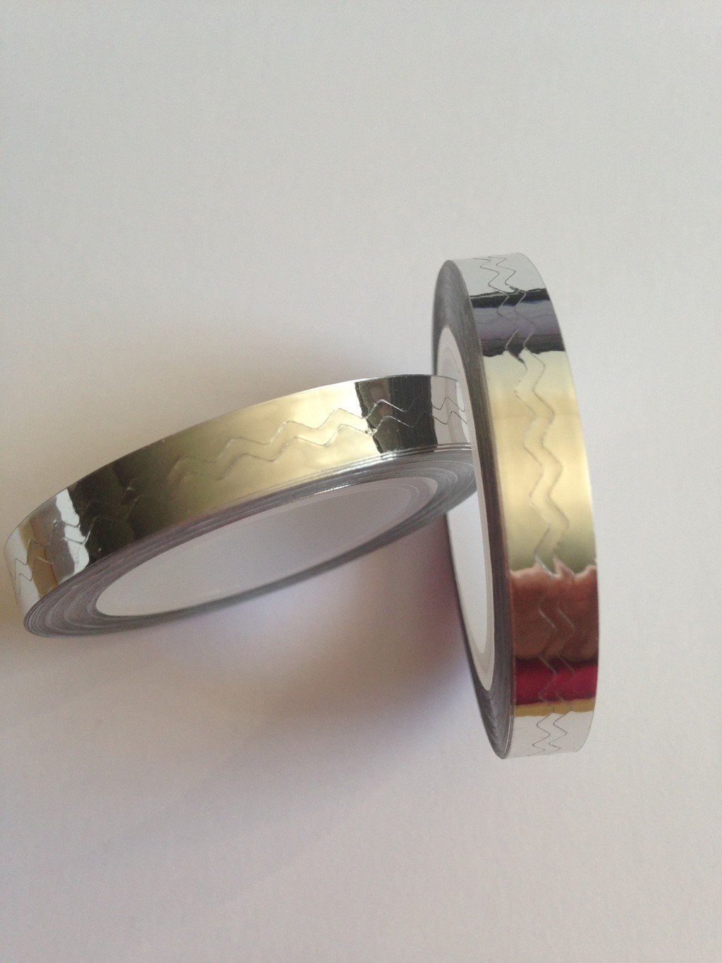 Fil Autocollant / Stripping Tape Chevrons Argent NailArt