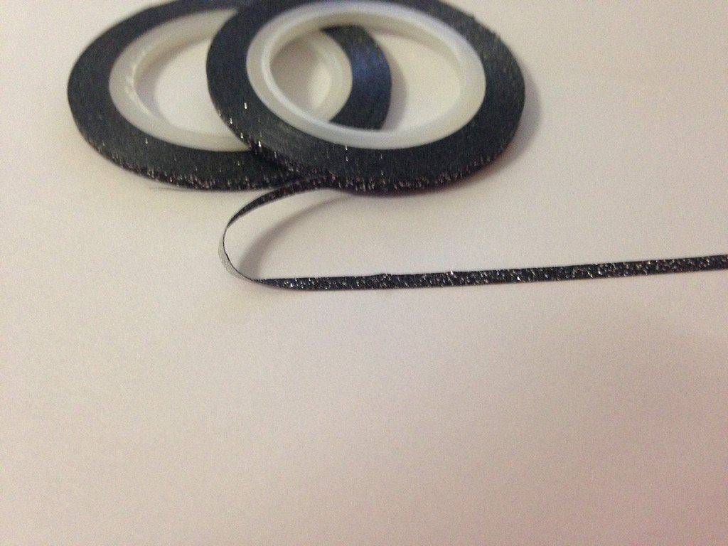 Fil Autocollant / Stripping Tape Paillettes Black