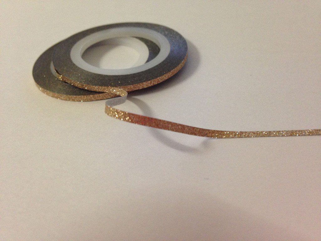 Fil Autocollant / Stripping Tape Paillettes Bronze