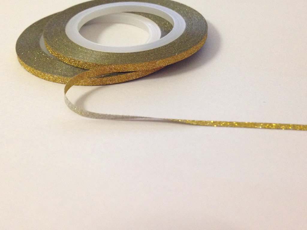 Fil Autocollant / Stripping Tape Paillettes Dorées