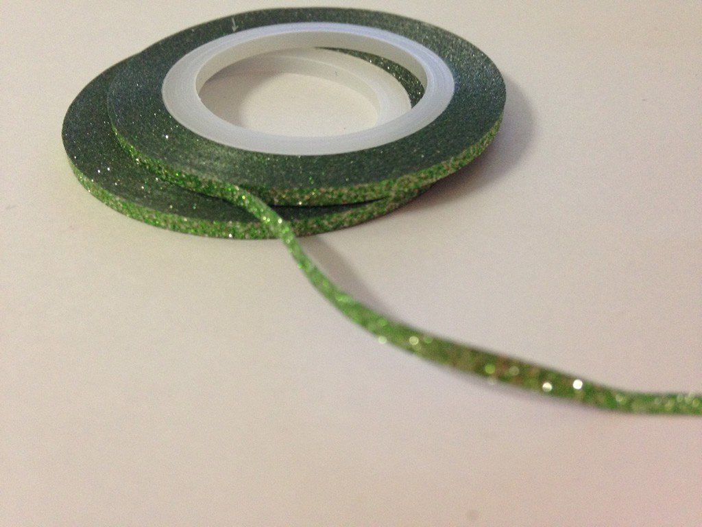 Fil Autocollant / Stripping Tape Paillettes Vert Clair