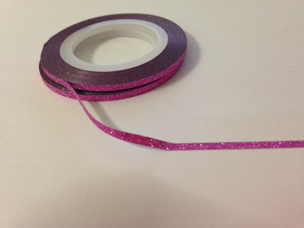 Fil Autocollant / Stripping Tape Paillettes Pink