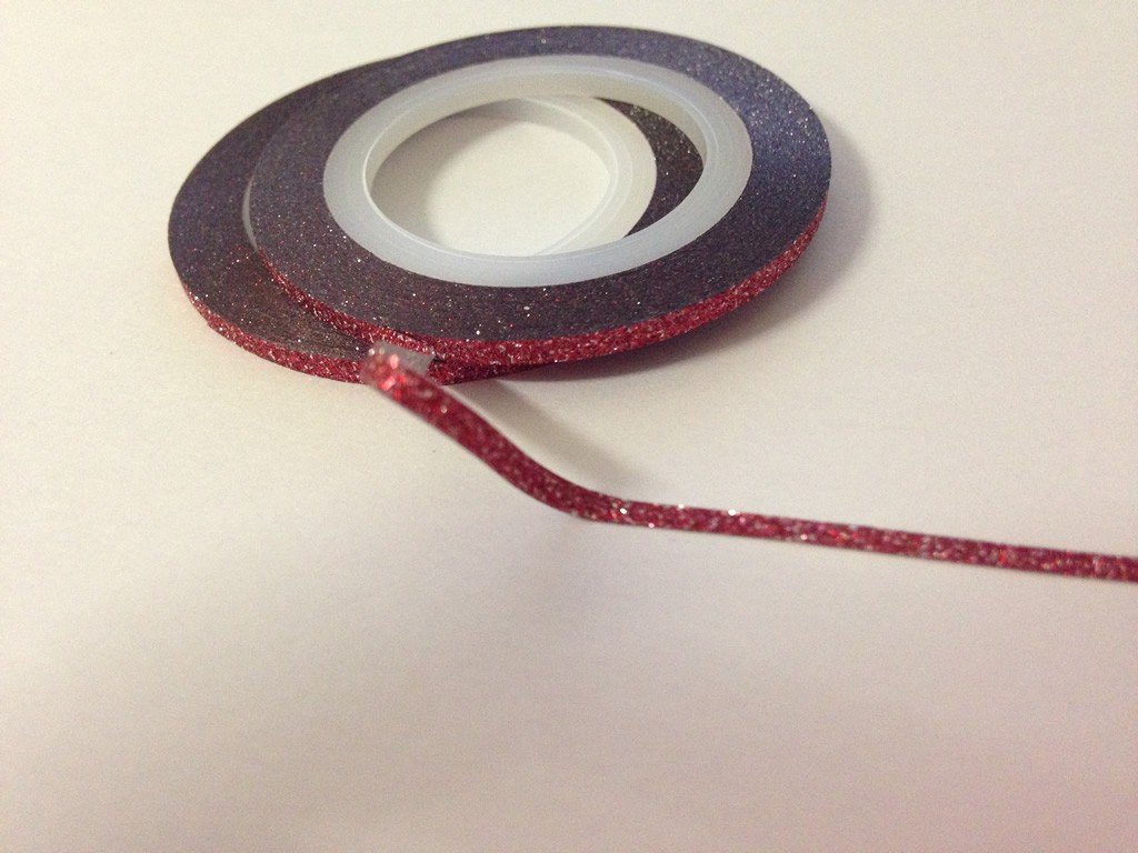 Fil Autocollant / Stripping Tape Paillettes Red