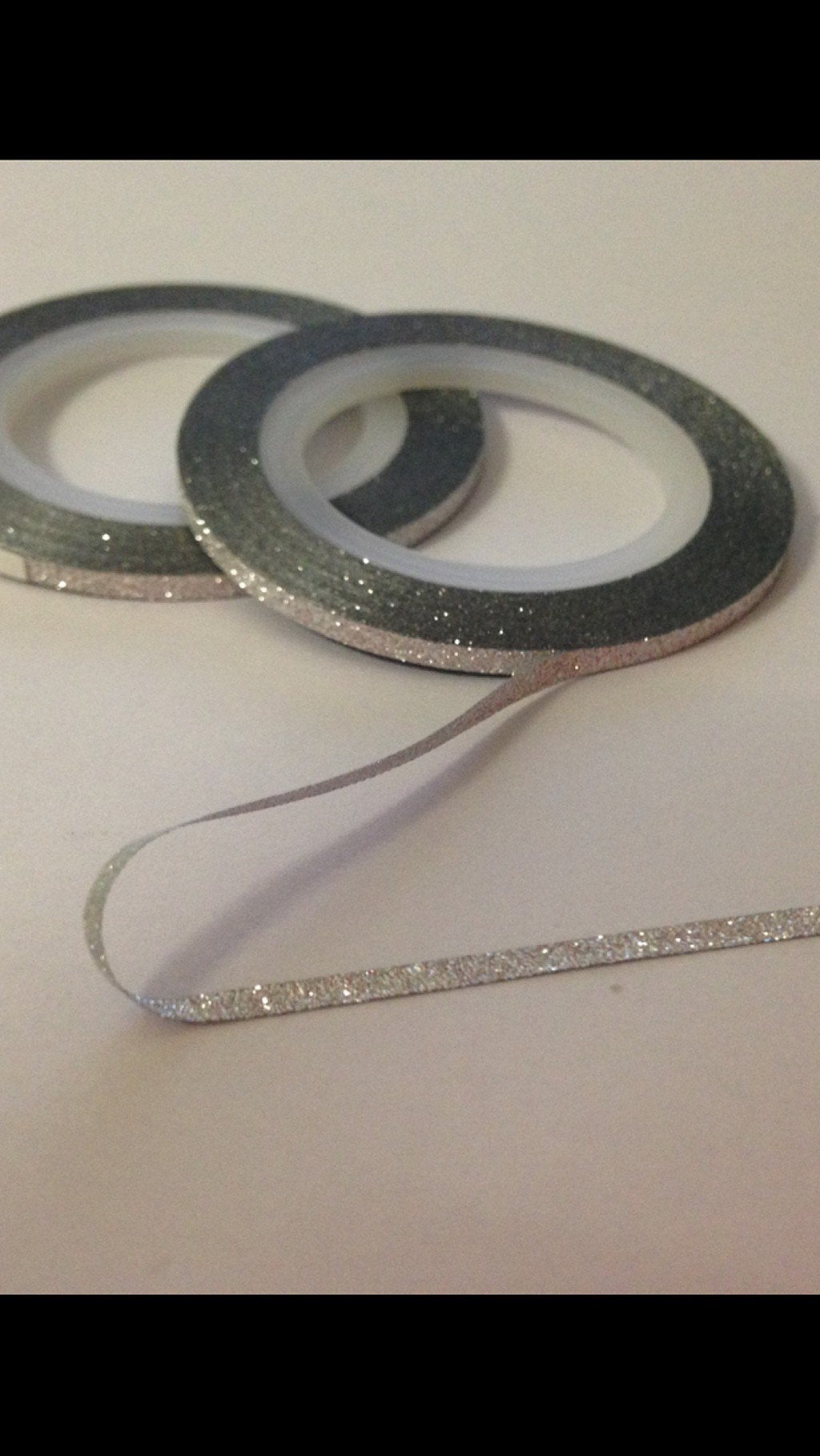 Fil Autocollant / Stripping Tape Paillettes Argentées
