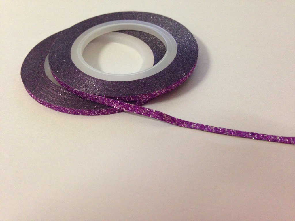 Fil Autocollant / Stripping Tape Paillettes Violet
