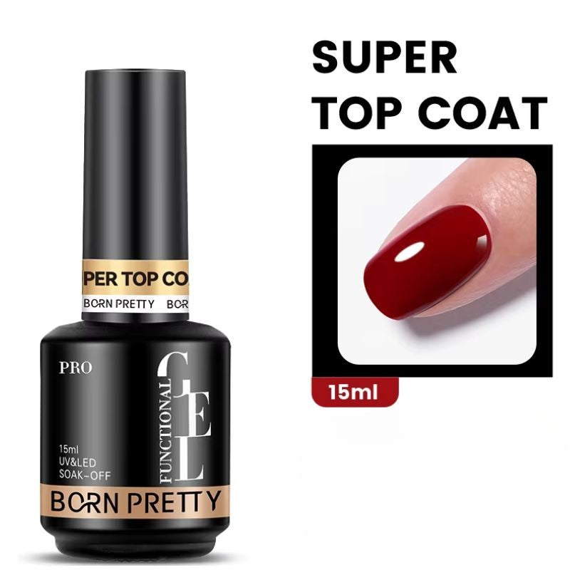 Super Top Coat 15ml Finition Brillante et Longue Tenue - Born Pretty