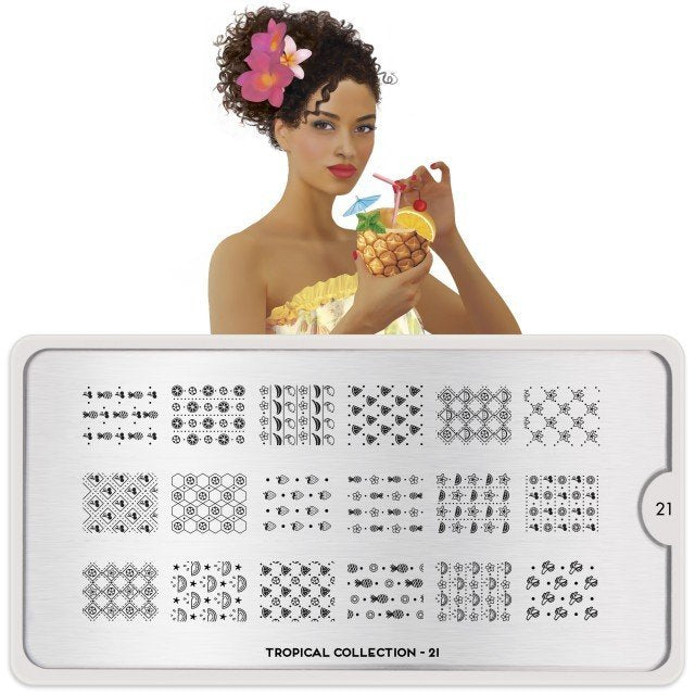 Plaque de Stamping Tropical 21