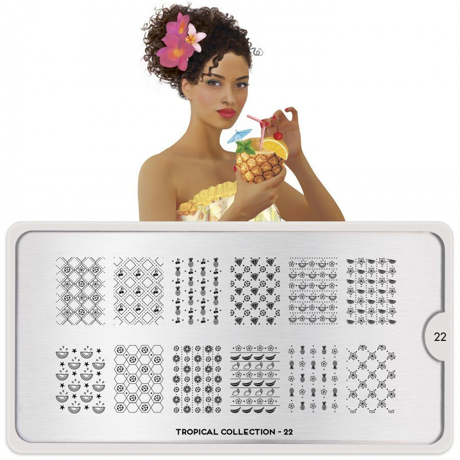 Plaque de Stamping Tropical 22