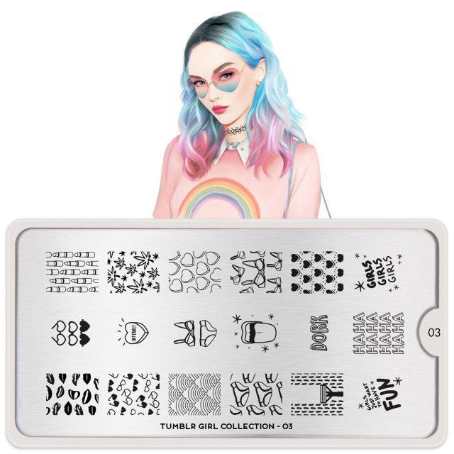 Plaque de Stamping Tumblr Girl 3