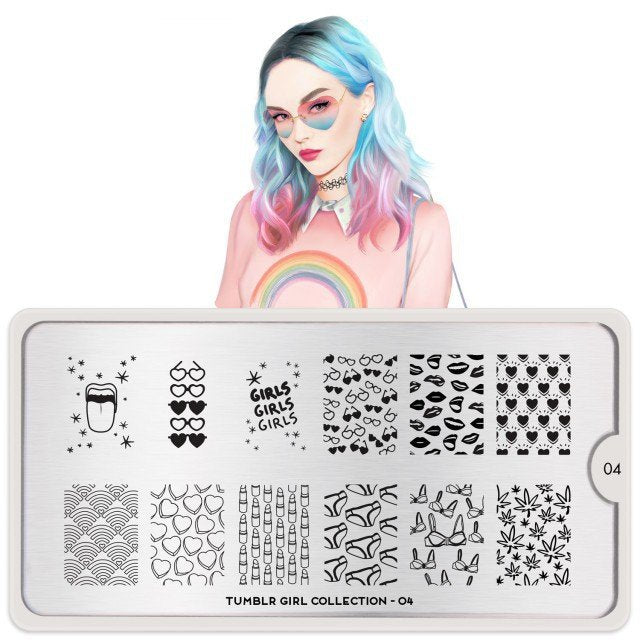 Plaque de Stamping Tumblr Girl 4