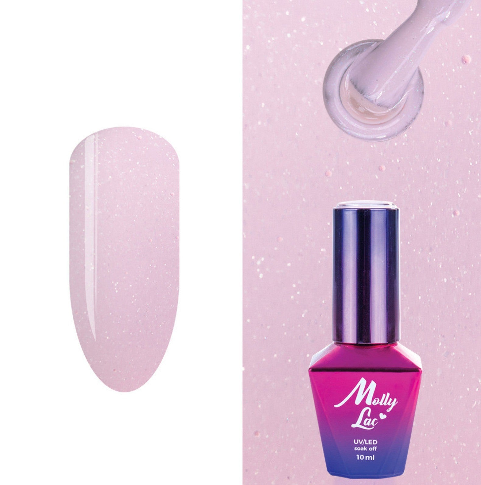 Vernis Semi Permanent Molly Lac 473-10ml (rose clair & menthe dorée)