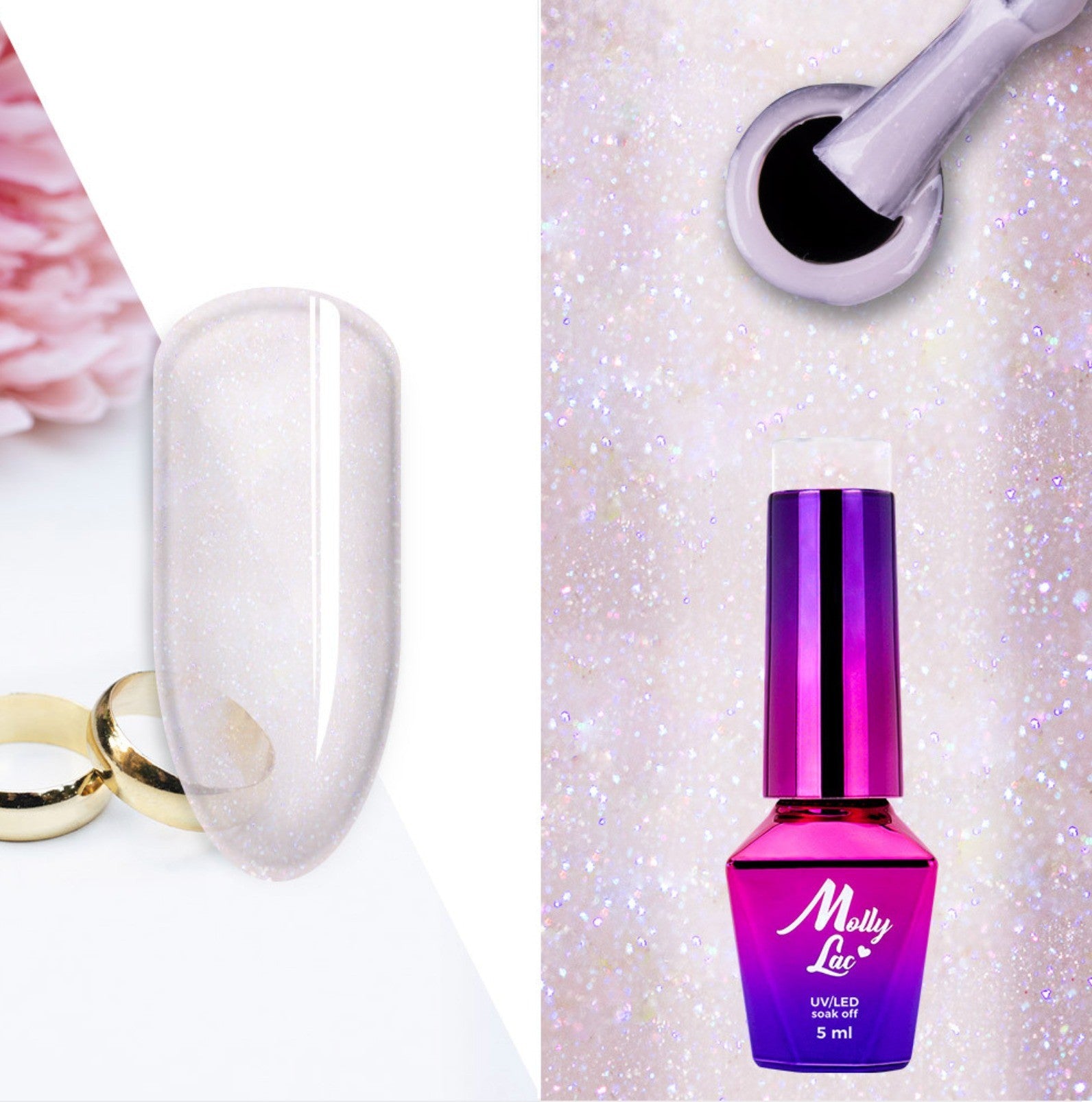 Vernis Semi Permanent Molly Lac 475-10ml (nuance de violet et de rose)