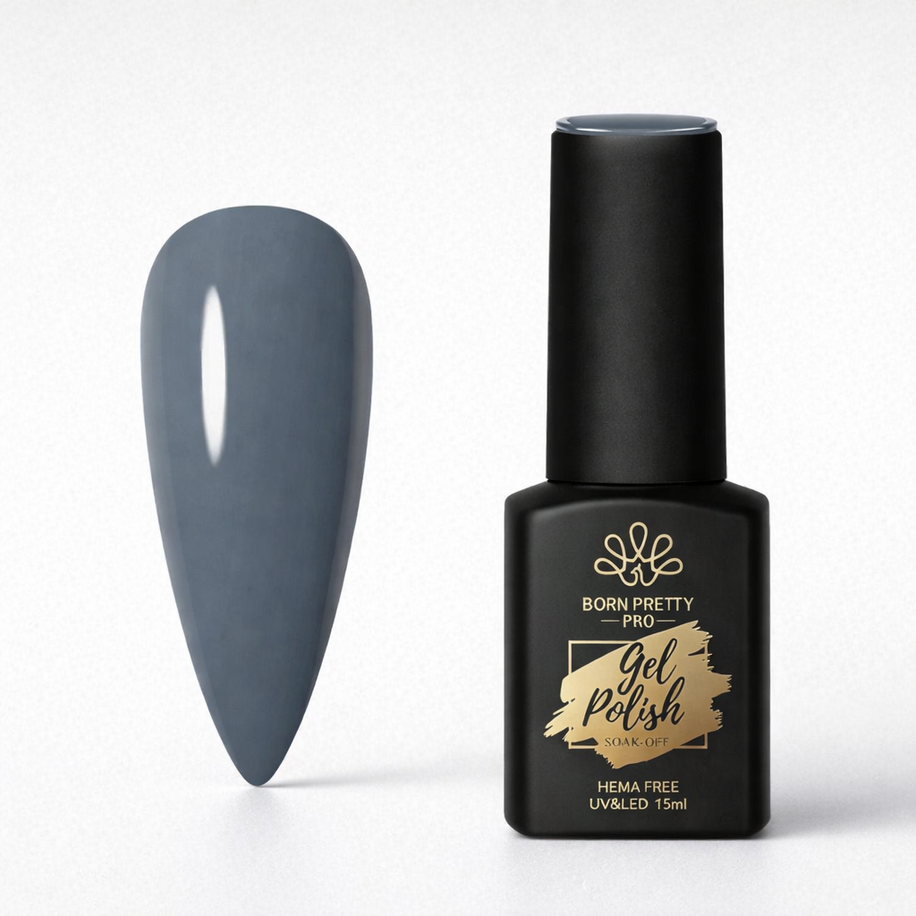 Vernis Semi-Permanent 15ml – Gris Bleu Élégant – TPO & HEMA Free - Born Pretty