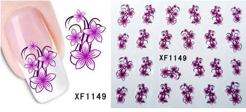 Autocollant Ongle Water Decal Fleur Rose 1149 - NailArtBoutique
