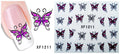 Autocollant Ongle Water Decal Papillon Rose & Noir 1211 - NailArtBoutique