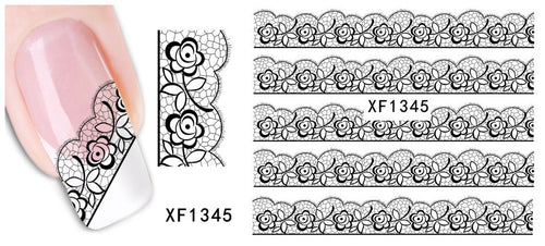 Autocollant Ongle Water Decal Fresque Fleurie 1345 - NailArtBoutique