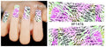 Autocollant Ongle Water Decal Rayures Colorées (Rose, Vertes, Noires) 1476 - NailArtBoutique