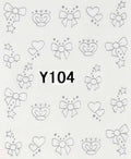 20 Autocollants Ongle Water Decal Déco de Noël Argentées 104 - NailArtBoutique