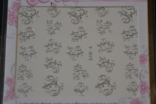 Autocollant Ongle Water Decal Motif Argenté 19 - NailArtBoutique