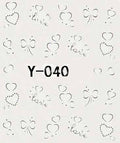 30 Autocollants Ongle Water Decal Coeurs en Argent 40 - NailArtBoutique