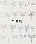 20 Autocollants Ongle Water Decal Motif Papillion Argent 72 - NailArtBoutique