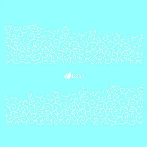 Water Decal blanc 357 - NailArtBoutique