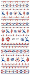 Autocollant Ongle Water Decal Noël Bleu & Rouge DS 371 - NailArtBoutique