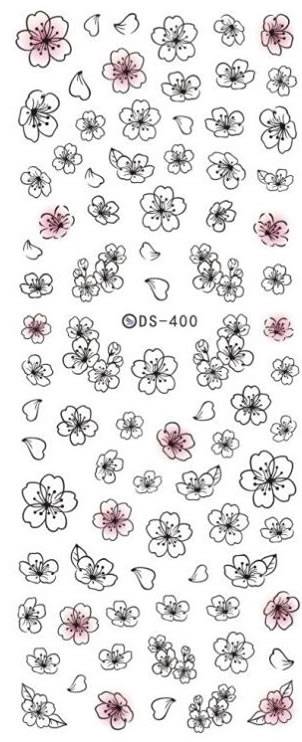 Autocollant Ongle Water Decal Petites Fleurs DS 400