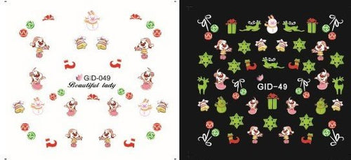 Autocollant Ongle Water Decal Etoiles & Déco de Noël 49 - NailArtBoutique