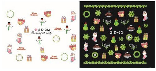 Autocollant Ongle Water Decal Chaussettes & Déco de Noël  52 - NailArtBoutique