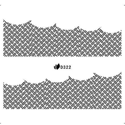 Water Decal Motif Tressé Noir 322