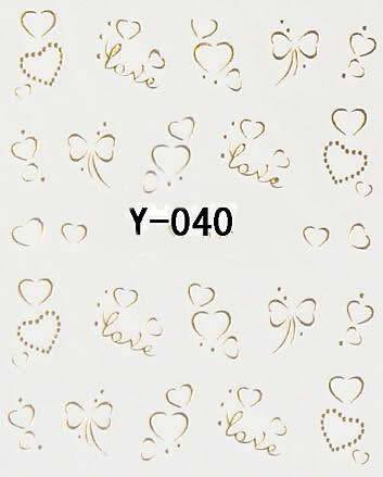 Autocollant Ongle Water Decal Love Or 40 - NailArtBoutique