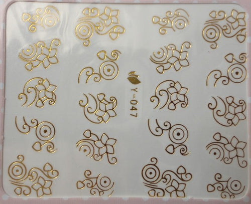 Autocollant Ongle Water Decal Design Or 47 - NailArtBoutique