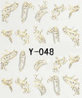 Autocollant Ongle Water Decal Petits Motifs en Or 48 - NailArtBoutique