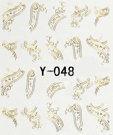 Autocollant Ongle Water Decal Petits Motifs en Or 48